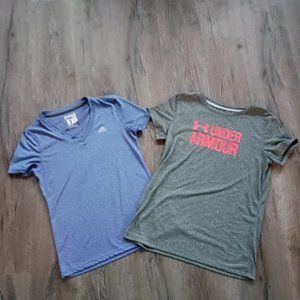 Womens Under Armour and Adidas Ultimate Tee's Size: S